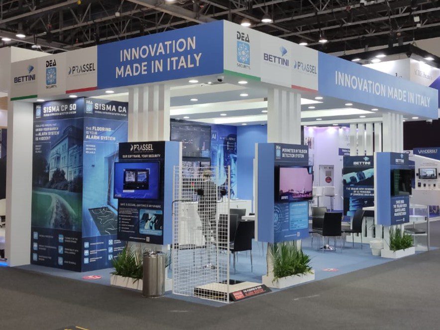 Stand Prassel alla fiera internazionale Intersec 2022 a Dubai